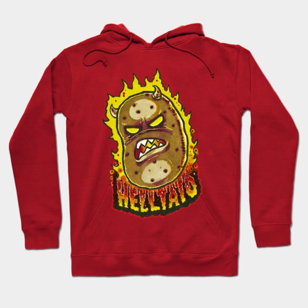 Helltato, Potato from Hell Hoodie by Phosfate